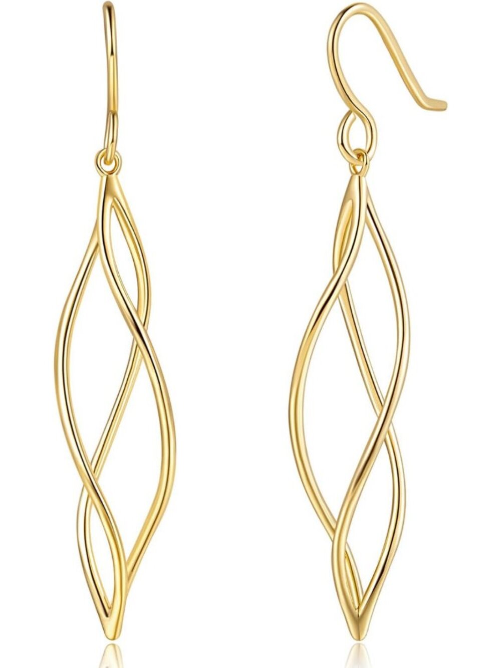Elegant 14K Gold Dangle Earrings for Women | Chic Statement Jewelry